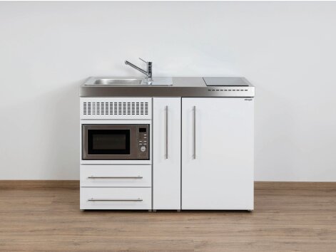 Stengel Miniküche Premiumline MPM 120 A mit Kühlschrank , Mikrowelle und Ausziehschrank