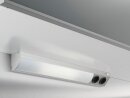 Lichtleiste LED - Alu/Edelstahleffekt mit Steckdosen - 56 cm Breite