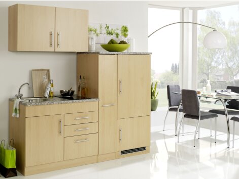 TANARO 190 - Küchenzeile mit Kühlschrank und Kochfeld 190cm
