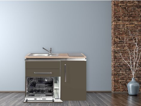 Stengel Miniküche Designline MDGS 120 mit Kühlschrank und Geschirrspüler